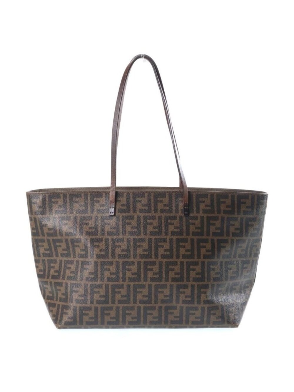 Fendi Roll Tote Bag Zucca Pattern Brown